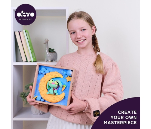 Radošais komplekts Air clay Modelēšanas masas komplekts Little Worlds Bunny Moon