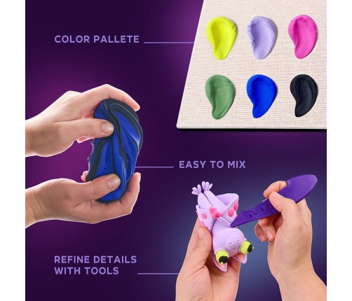 Radošais komplekts Air clay Modelēšanas masas komplekts Little Worlds Bat