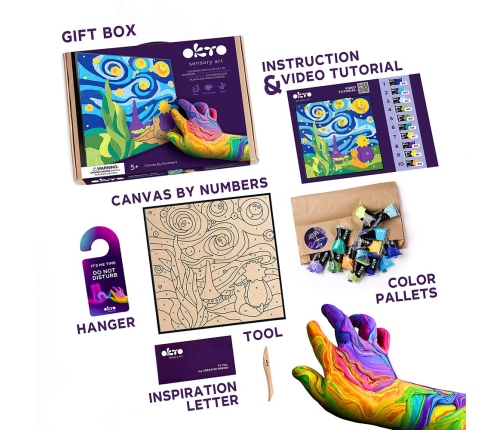 Radošais komplekts Modelēšanas masas - 3D glezna Mazais Princis Nakts(30*30 cm)