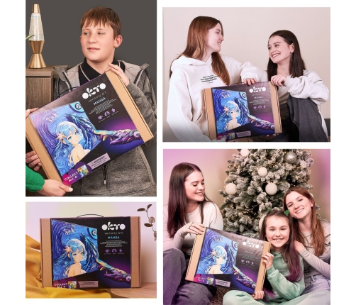 Radošais komplekts Modelēšanas masas - 3D glezna MANGA Ūdens (29*29 cm)