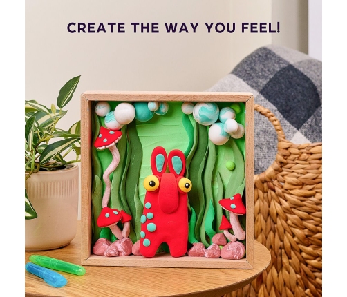 Radošais komplekts Air clay Modelēšanas masas komplekts Little Worlds Mommy Troll