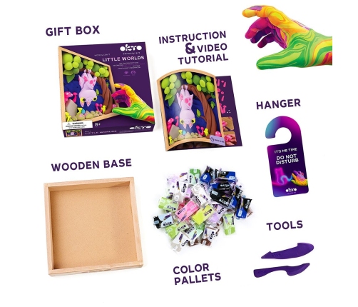 Radošais komplekts Air clay Modelēšanas masas komplekts Little Worlds Bat