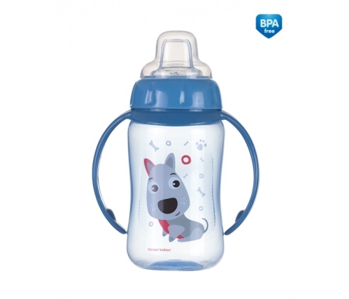 Учебная кружка Canpol CUTE ANIMALS с силиконовым наконечником 56/512 blue