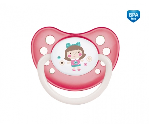 Пустышка TOYS силиконовая анатомическая 0-6, Canpol 23/256 pink