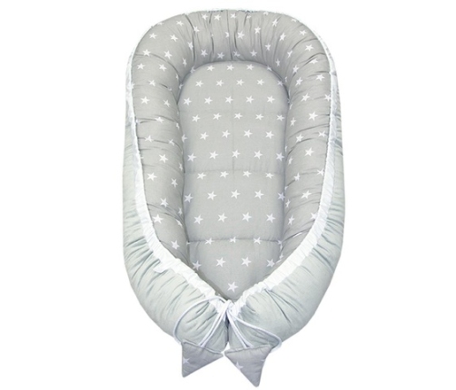 Ligzda-kokons VELVET MIDI STARS grey