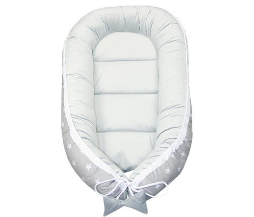 Ligzda-kokons VELVET MIDI STARS grey