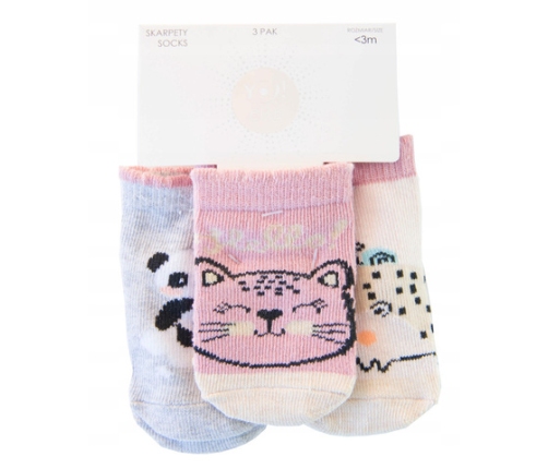 Zeķes 3-PACK 0-3 mēn. SKA-0110 GIRL