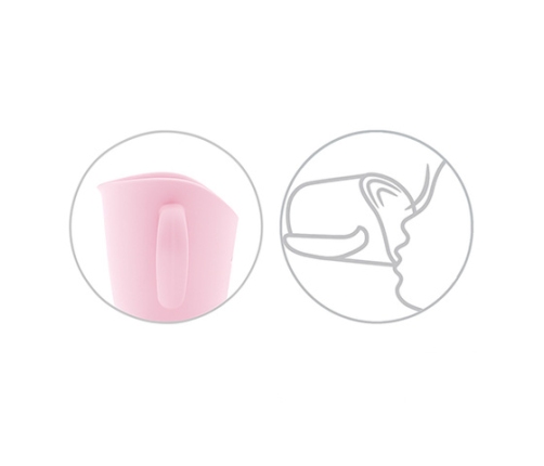 Эргономичная учебная кружка 120 мл BabyOno FLOW pink 1463/04