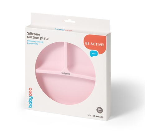 Силиконовая тарелка на присоске 1482/02 pink