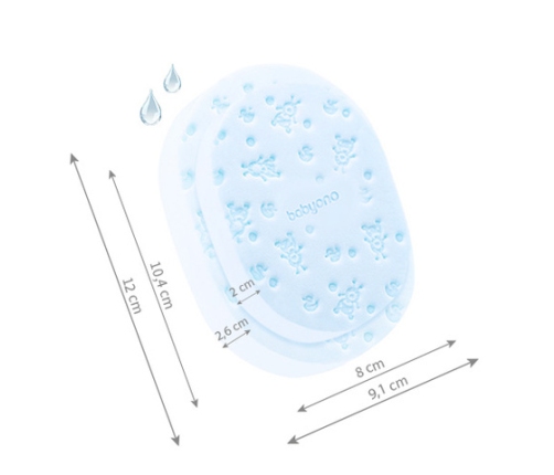 Švammīte-sūklis vannošanai SUPER SOFT BabyOno 1640/02 blue