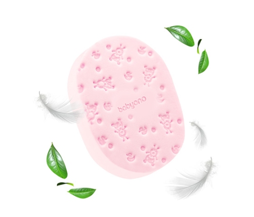 Švammīte-sūklis vannošanai SUPER SOFT BabyOno 1640/01 pink