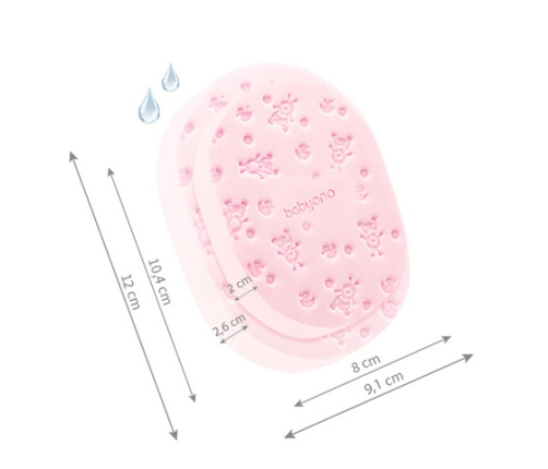 Švammīte-sūklis vannošanai SUPER SOFT BabyOno 1640/01 pink