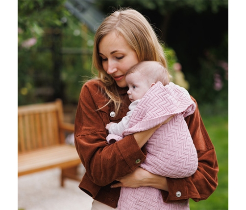 Adīta kokvilnas sedziņa BabyOno 1647/01 pink