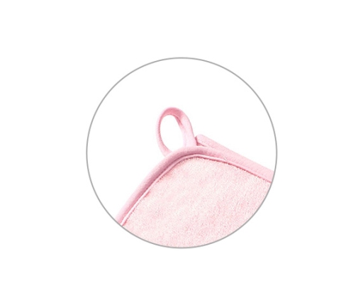 Bambusa dvielis ar kapuci 100x100 cm 346/04 pink