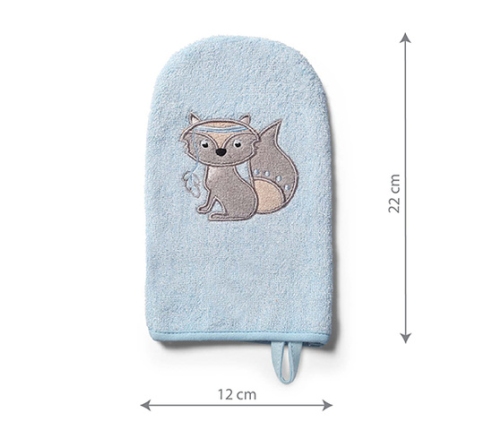 Рукавичка из бамбука для мытья младенца 347/08 blue fox