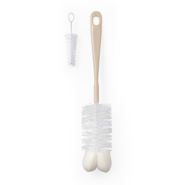 Birste ar šammmi pudelei+birstīte knupim BabyOno 720/04 beige