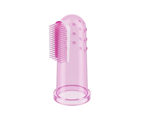 Zobu birstīte-uzpirkstenis Babyono 723/03 pink