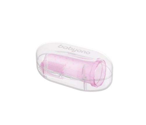 Zobu birstīte-uzpirkstenis Babyono 723/03 pink
