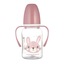 Pudele ar rokturiem CUTE ANIMALS 120 ml 11/823 pink