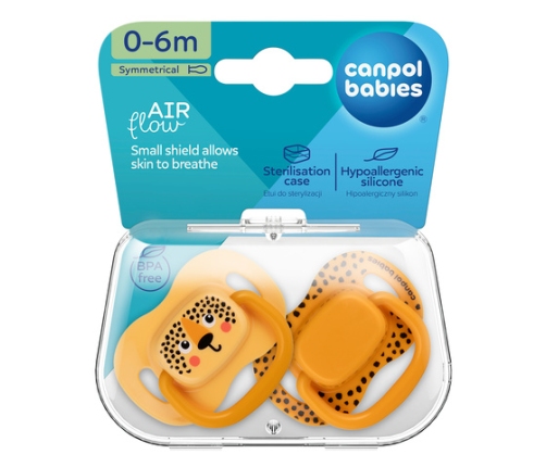 Mānekļi BabiesBoo simetriskās formas 0-6 mēn.(2 gab.) 34/927 orange