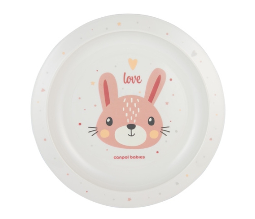 Тарелка пластмассовая CUTIE ANIMALS 4/411 pink2