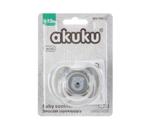 Пустышка  BEAR 6-12 mēn. A0589 grey