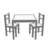 Galdiņš+ 2 krēsliņi BOGDAN white/grey (Drewex) Galdiņš+ 2 krēsliņi BOGDAN white/grey (Drewex)
