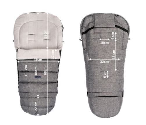 Guļammaiss Zaffiro iGROW 2.0 Plush melange grey SW20-M009