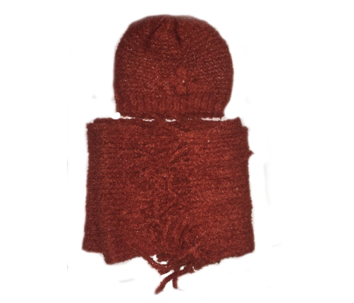 Шапка двухслойная с шарфом CZ-2683 50/55 cm