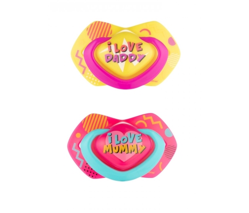 Пустышки NEON LOVE симметричной формы 6-18 мес. 22/653 (2 шт.)