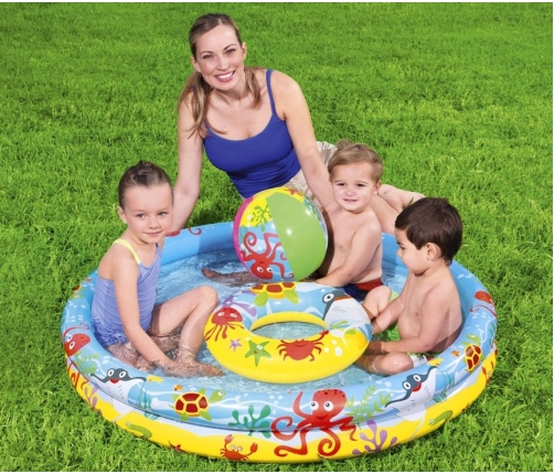 Baseins 122x20 cm+peldriņķis+bumba 51124 (9863)