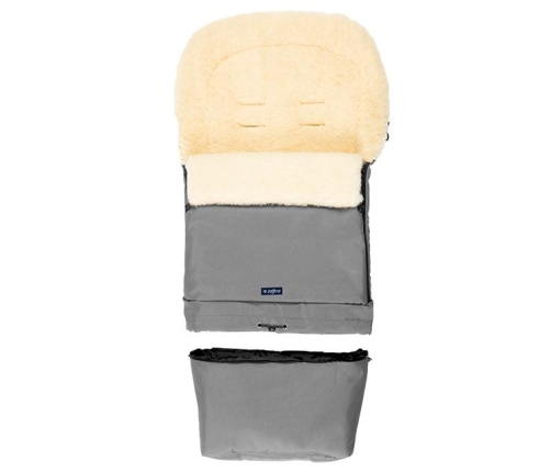 Спальный мешок на овечьей шерсти для коляски Womar SLEEP&GROW Wool Gray S20-015