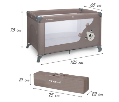 Складная кроватка BLISSY BASIC beige Kidwell