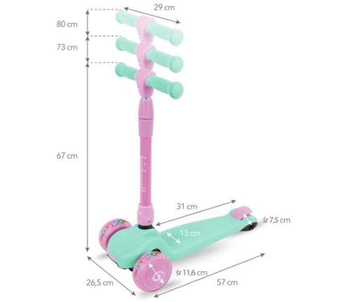 Skrejritenis JAX mint/pink Kidwell