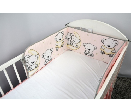 Бортик на кроватку 180 cm ANKRAS LEON pink