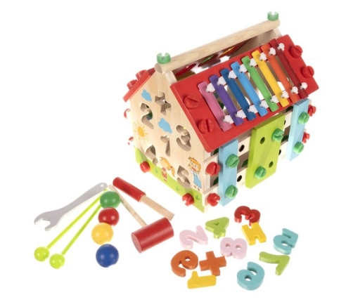 Attīstošais koka klucis-māja 22564