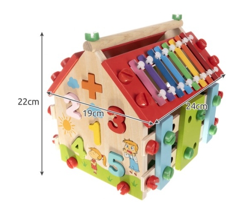 Attīstošais koka klucis-māja 22564