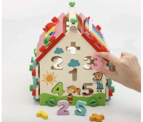 Attīstošais koka klucis-māja 22564