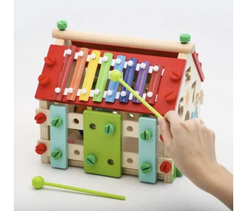 Attīstošais koka klucis-māja 22564