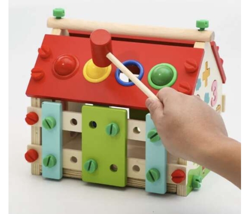 Attīstošais koka klucis-māja 22564