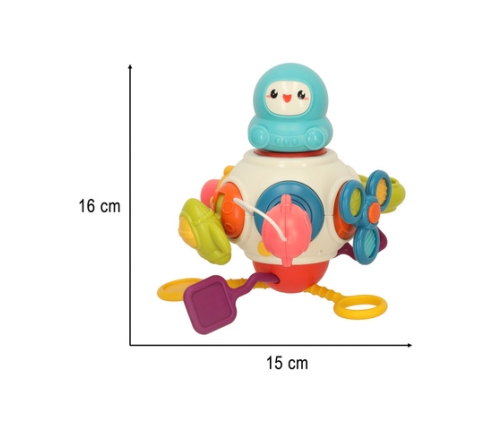 Сенсорная игрушка-прорезыватель 8-in1 Montessori KX3611