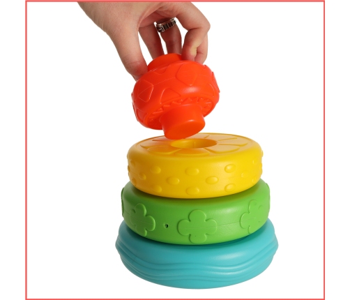 Attīstošā krāsainā piramīda HOLA KX4616