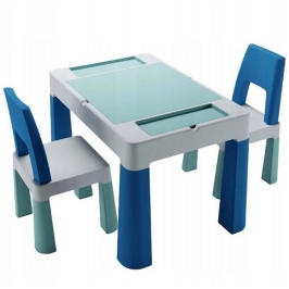 Galdiņš+2 krēsliņi TEGGI MULTIFUN turquoise/navy/grey TI-011-173