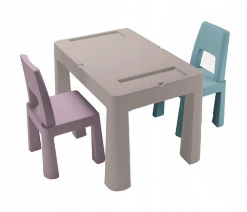 Galdiņš+2 krēsliņi TEGGI MULTIFUN stone/heather/turquoise TI-011-179
