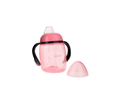 Krūze ar mīksto uzgali AKUKU A0429 pink