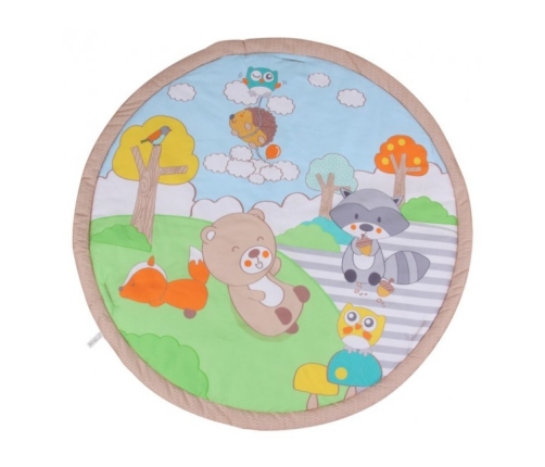 Attīstošais paklāiņš XXL ar projektoru 110x110 cm SunBaby FOREST FRIENDS B05.043.1.1