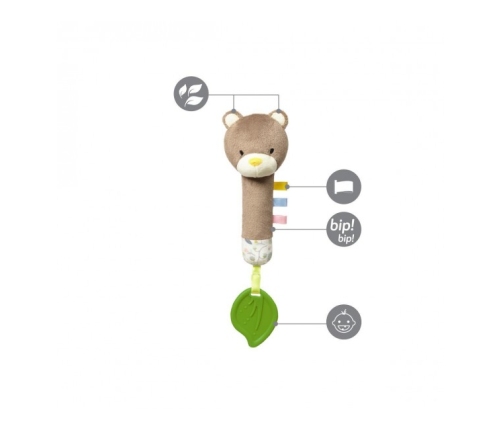 Rotaļlieta ar pīkstuli TEDDY GARDENER BabyOno 1431
