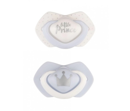 Пустышка силиконовая симметричная 2 шт. 0-6м Canpol ROYAL BABY blue 22/650