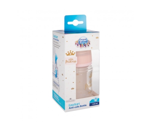 Pudele ar plato kakliņu 120 ml Canpol ROYAL blue 35/233