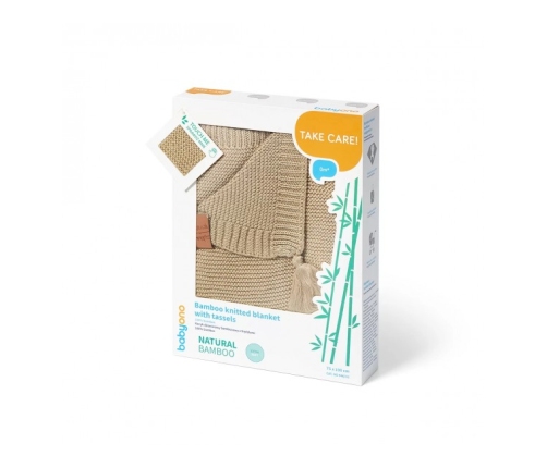 Adīta bambusa sega ar bārkstīm BabyOno 546/02 cinnamon